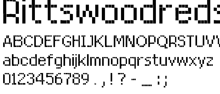 RittswoodRedStar Regular_8 font